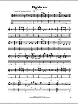 page one of Righteous (Guitar Tab)