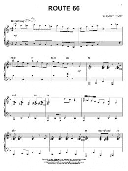page one of Route 66 (arr. Brent Edstrom) (Piano Solo)