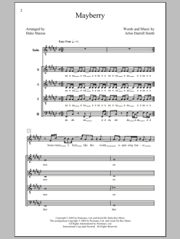 page one of Mayberry (SATB Choir)