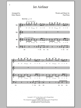 page one of Jet Airliner (TTBB Choir)