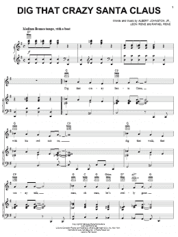 page one of Dig That Crazy Santa Claus (Piano, Vocal & Guitar Chords (Right-Hand Melody))