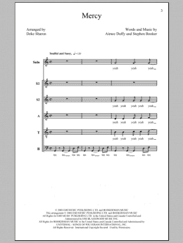 page one of Mercy (SATB Choir)