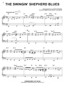 page one of The Swingin' Shepherd Blues (arr. Brent Edstrom) (Piano Solo)