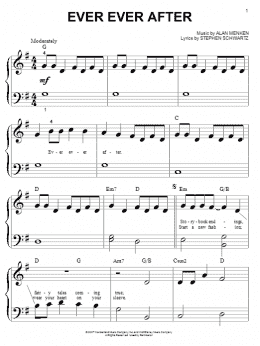page one of Ever Ever After (Big Note Piano)
