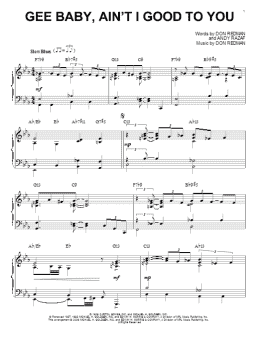 page one of Gee Baby, Ain't I Good To You (arr. Brent Edstrom) (Piano Solo)