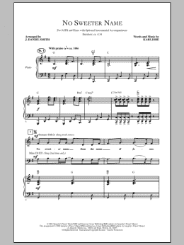 page one of No Sweeter Name (SATB Choir)