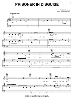 page one of Prisoner In Disguise (Piano, Vocal & Guitar Chords (Right-Hand Melody))