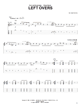 page one of Left Overs (Guitar Tab)