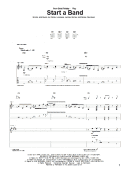 page one of Start A Band (Guitar Tab)