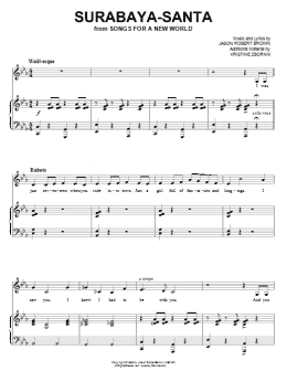 page one of Surabaya-Santa (from Songs for a New World) (Piano & Vocal)