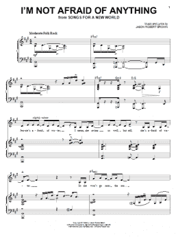 page one of I'm Not Afraid Of Anything (from Songs for a New World) (Piano & Vocal)