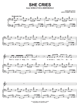 page one of She Cries (from Songs for a New World) (Piano & Vocal)