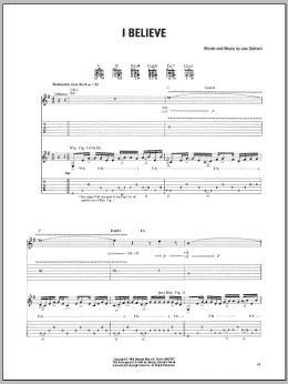 page one of I Believe (Guitar Tab)