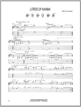 page one of Lords Of Karma (Guitar Tab)
