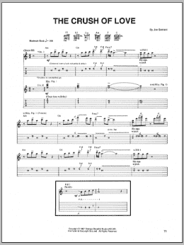page one of The Crush Of Love (Guitar Tab)