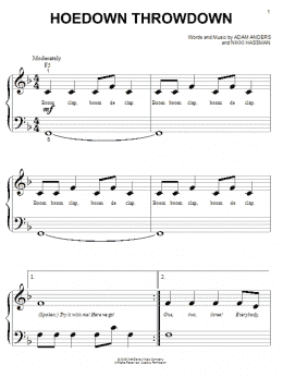 page one of Hoedown Throwdown (Big Note Piano)