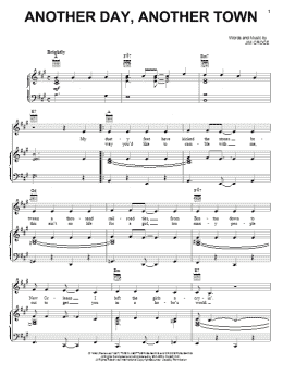 page one of Another Day, Another Town (Piano, Vocal & Guitar Chords (Right-Hand Melody))
