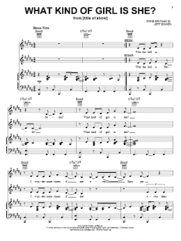 page one of What Kind Of Girl Is She? (Piano, Vocal & Guitar Chords (Right-Hand Melody))