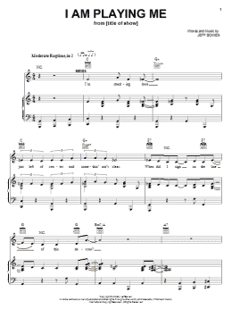 page one of I Am Playing Me (Piano, Vocal & Guitar Chords (Right-Hand Melody))