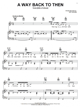 page one of A Way Back To Then (Piano, Vocal & Guitar Chords (Right-Hand Melody))