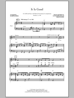 page one of It Is Good (SATB Choir)