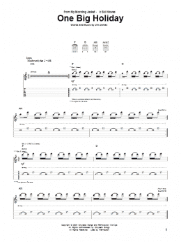 page one of One Big Holiday (Guitar Tab)