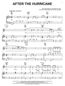 page one of After The Hurricane (Piano, Vocal & Guitar Chords (Right-Hand Melody))