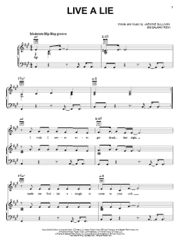 page one of Live A Lie (Piano, Vocal & Guitar Chords (Right-Hand Melody))