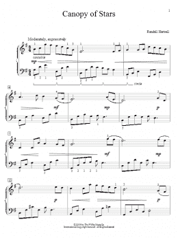 page one of Canopy Of Stars (Educational Piano)