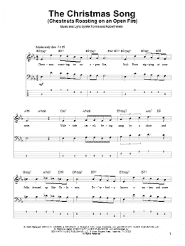 page one of The Christmas Song (Chestnuts Roasting On An Open Fire) (Bass Guitar Tab)