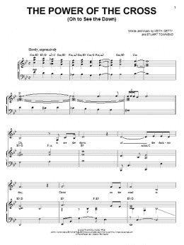 page one of The Power Of The Cross (Oh To See The Dawn) (Piano, Vocal & Guitar Chords (Right-Hand Melody))