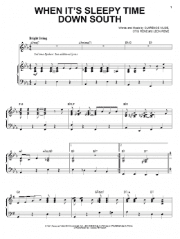 page one of When It's Sleepy Time Down South (Piano & Vocal)