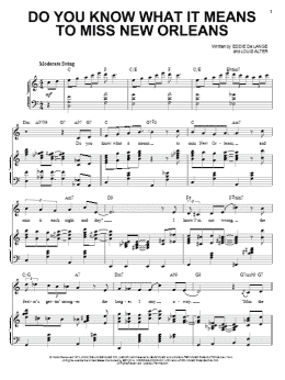 page one of Do You Know What It Means To Miss New Orleans (Piano & Vocal)