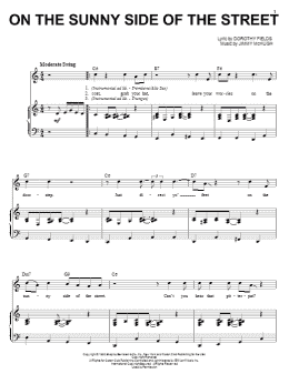 page one of On The Sunny Side Of The Street (Piano & Vocal)