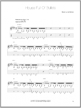 page one of House Full Of Bullets (Guitar Tab)