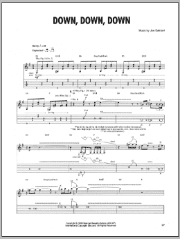 page one of Down, Down, Down (Guitar Tab)