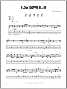 page one of Slow Down Blues (Guitar Tab)