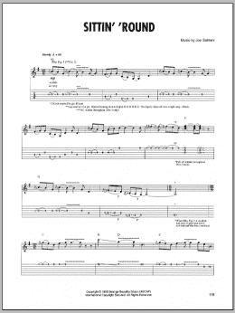 page one of Sittin' Round (Guitar Tab)