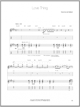 page one of Love Thing (Guitar Tab)
