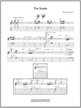 page one of The Snake (Guitar Tab)