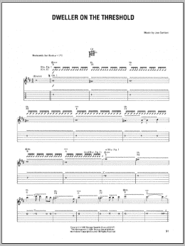 page one of Dweller On The Threshold (Guitar Tab)