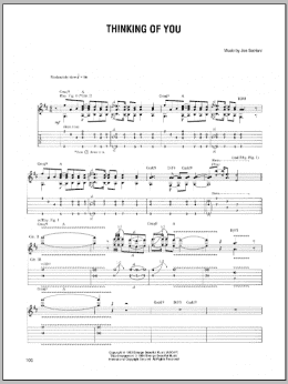 page one of Thinking Of You (Guitar Tab)