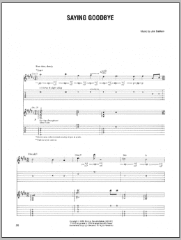 page one of Saying Goodbye (Guitar Tab)