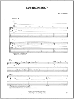 page one of I Am Become Death (Guitar Tab)