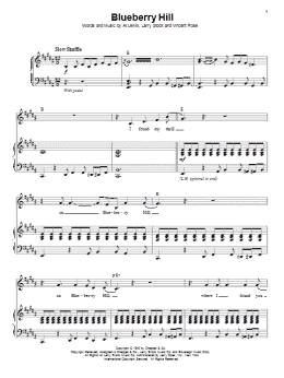 page one of Blueberry Hill (Piano & Vocal)