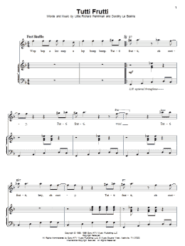 page one of Tutti Frutti (Piano & Vocal)