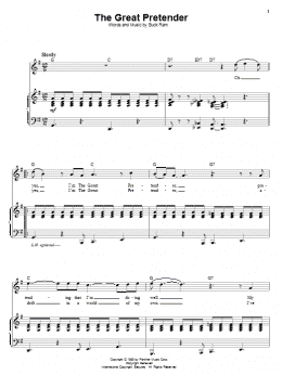 page one of The Great Pretender (Piano & Vocal)