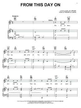 page one of From This Day On (Piano, Vocal & Guitar Chords (Right-Hand Melody))