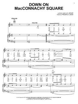 page one of Down On MacConnachy Square (Piano, Vocal & Guitar Chords (Right-Hand Melody))