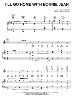 page one of I'll Go Home With Bonnie Jean (Piano, Vocal & Guitar Chords (Right-Hand Melody))
